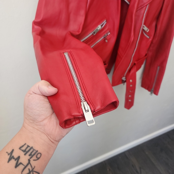 Walter Baker Red Leather Jacket Size Small - Picture 2 of 7